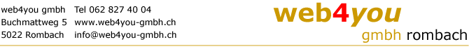 web4you gmbh pc-kurse aarau aargau schulung excel word internet hosting netzwerke email webseiten